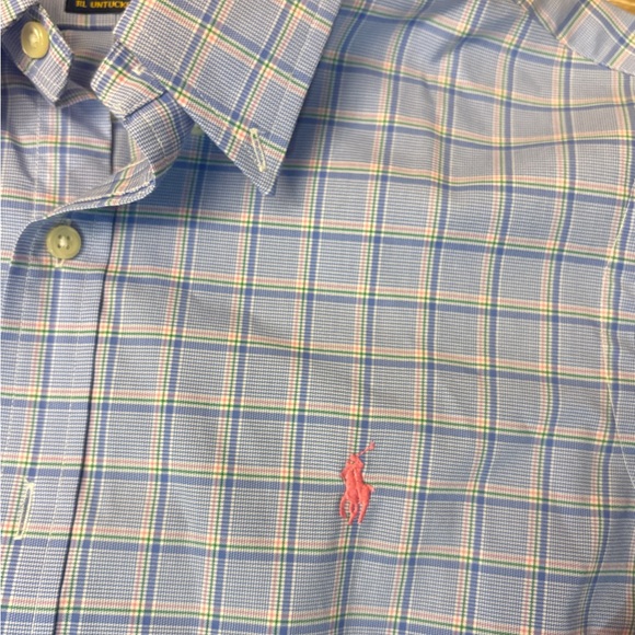 Ralph Lauren Light Blue Plaid Men's Shirt - Picture 5 of 5
